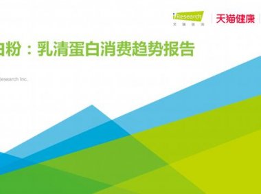 报告 | 乳清蛋白消费趋势报告