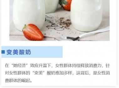 挖掘新需求，“美容”酸奶扎堆上市